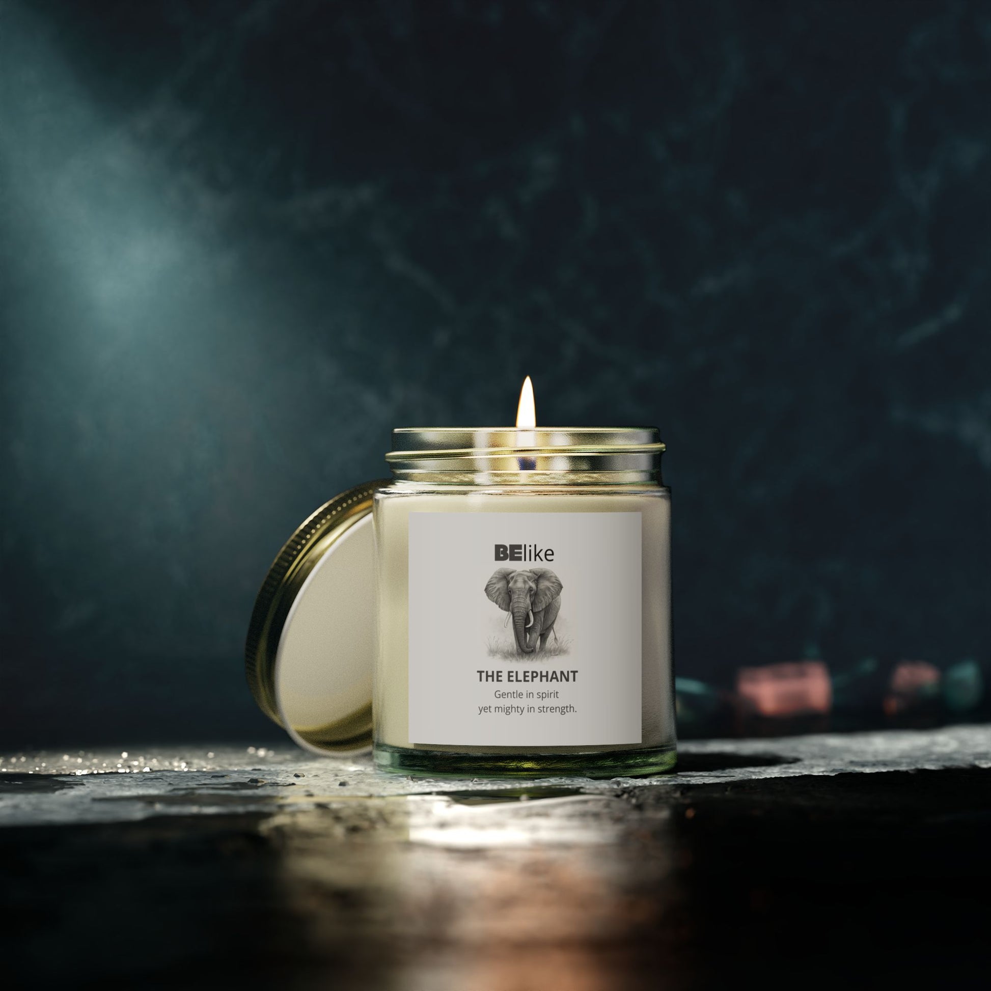 BElike The Elephant Scented Candle - Coconut Apricot Wax (4oz, 9oz)