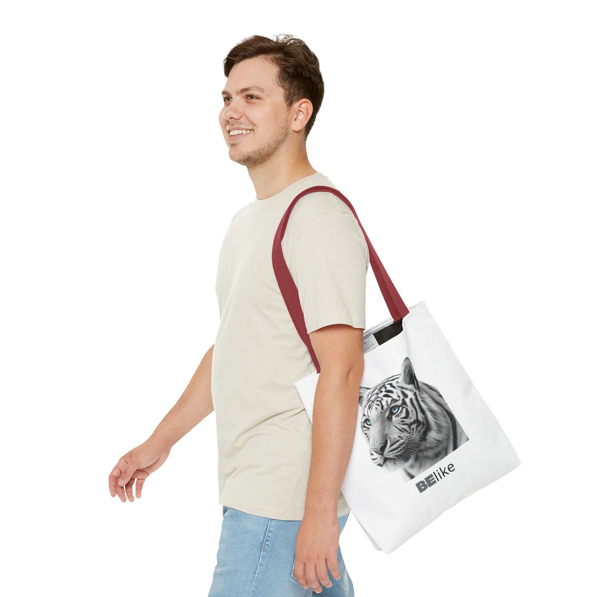 BElike the White Tiger Tote Bag | Independent & Strong | BElike.store