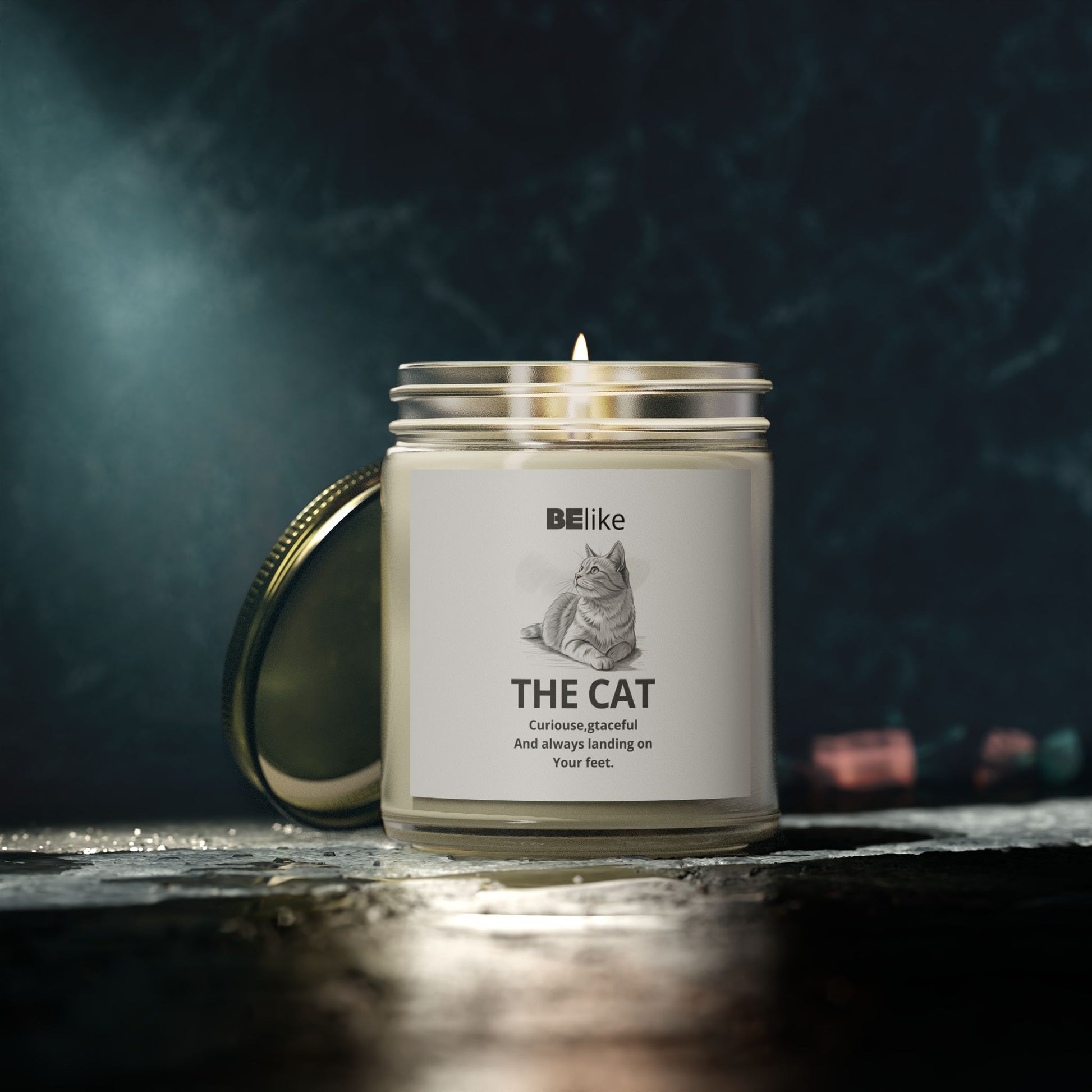 BElike The Cat Scented Candle - Coconut Apricot Wax (4oz, 9oz)