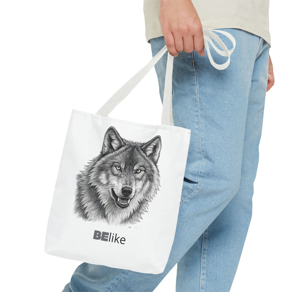 BElike the Wolf Tote Bag | Inspirational Spirit Animal Tote | BElike.store