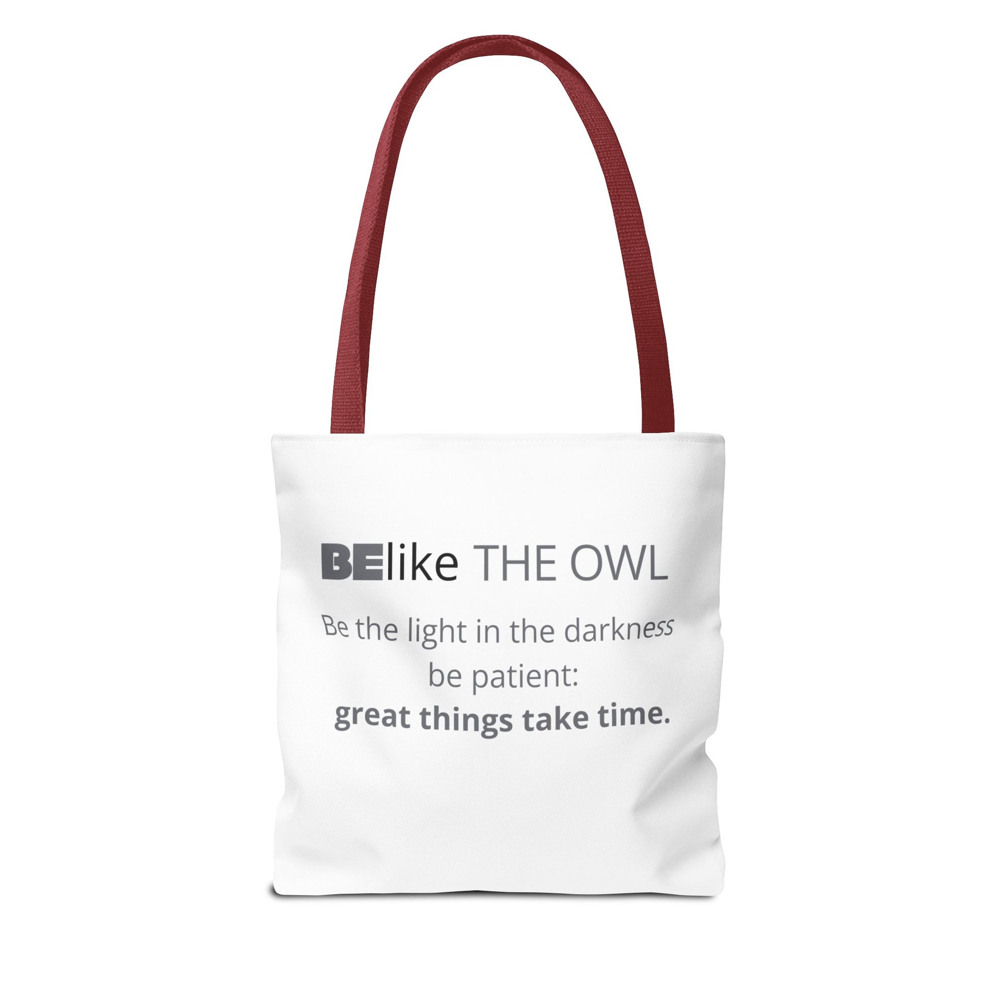 BElike the Owl Tote Bag | Patience & Purpose On the Go | BElike.store