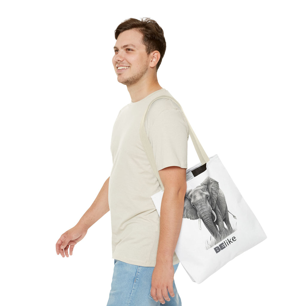 BElike the Elephant Tote Bag | Wisdom in Motion | BElike.store