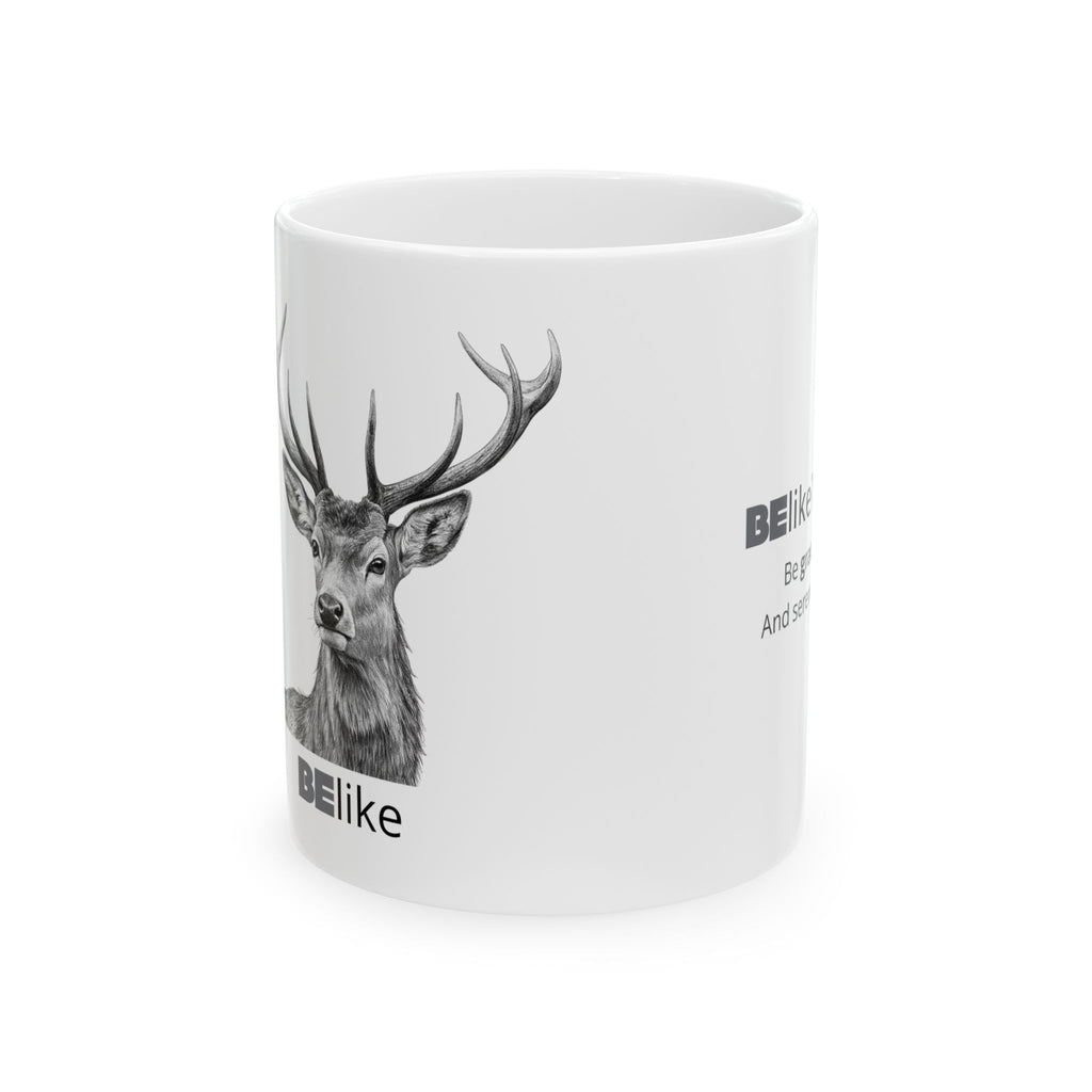 BElike the Deer White Ceramic Mug | Inspirational Spirit Animal Mug | BElike.store