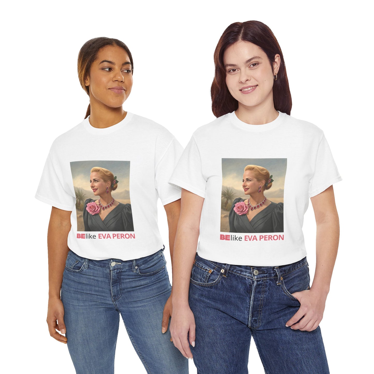 BElike Eva Perón Unisex Heavy Cotton Tee