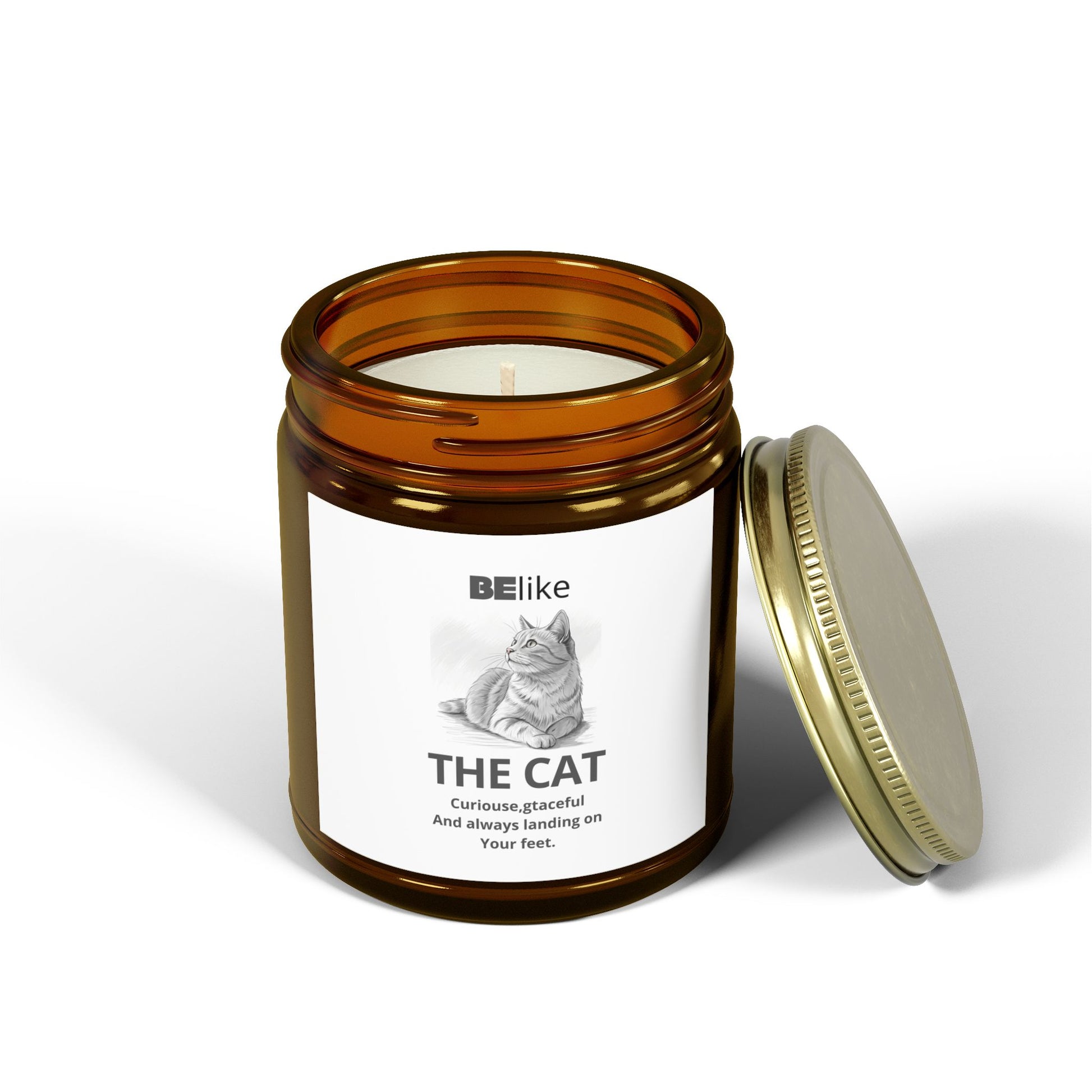 BElike The Cat Scented Candle - Coconut Apricot Wax (4oz, 9oz)