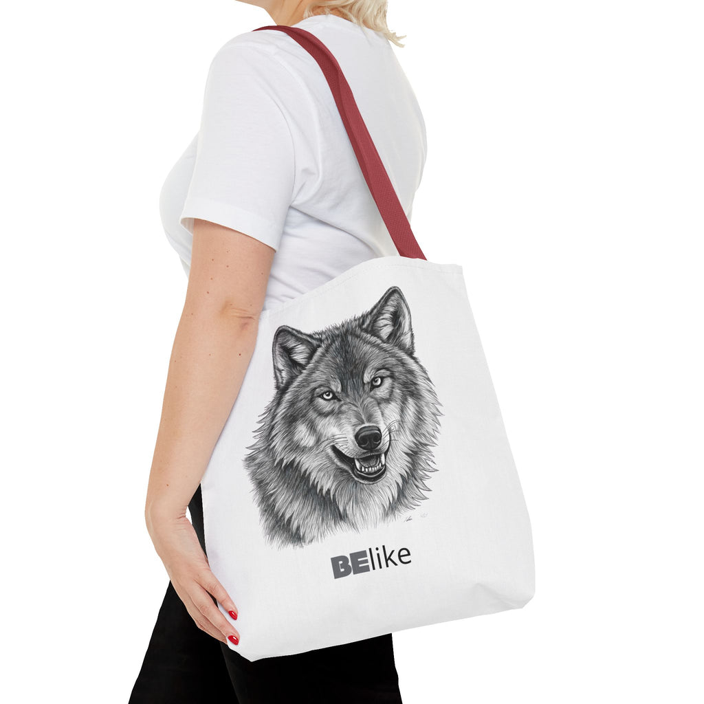 BElike the Wolf Tote Bag | Inspirational Spirit Animal Tote | BElike.store