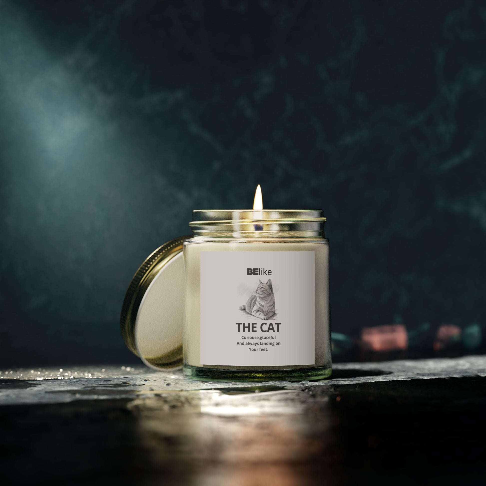 BElike The Cat Scented Candle - Coconut Apricot Wax (4oz, 9oz)