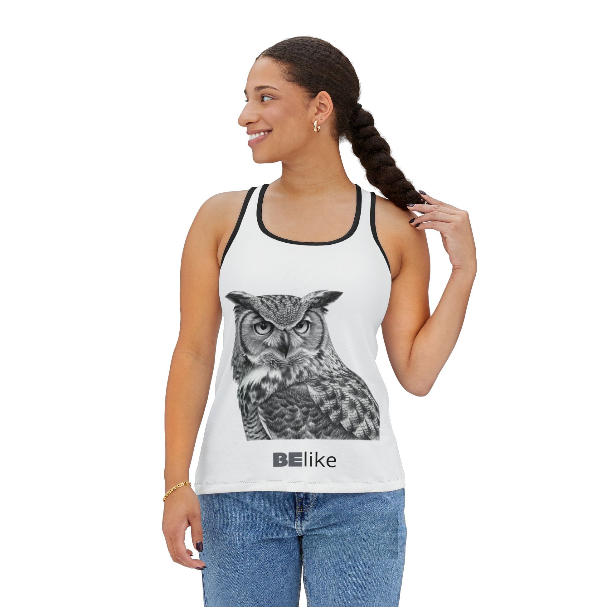 BElike the Owl Women's Tank Top | Light & Patience | BElike.store