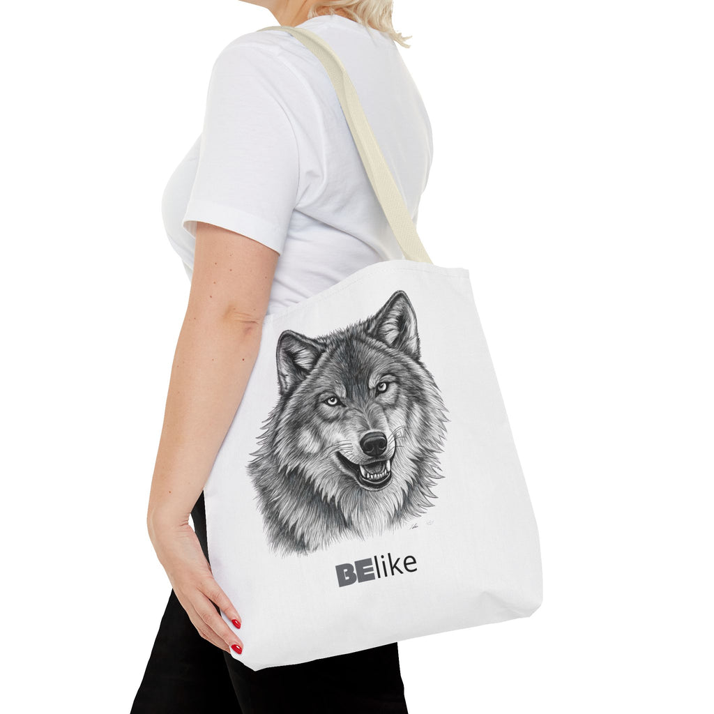 BElike the Wolf Tote Bag | Inspirational Spirit Animal Tote | BElike.store