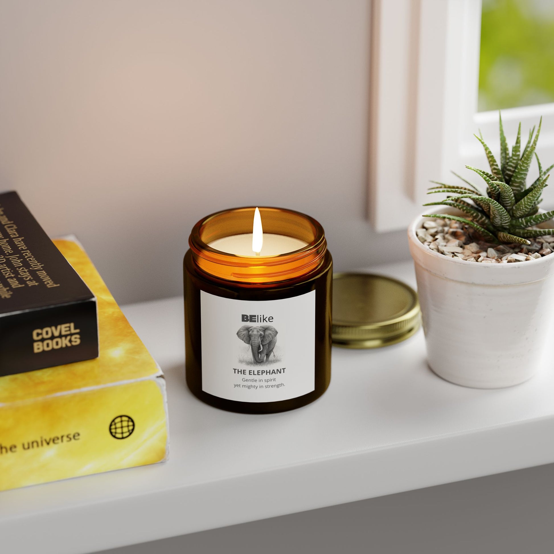 BElike The Elephant Scented Candle - Coconut Apricot Wax (4oz, 9oz)