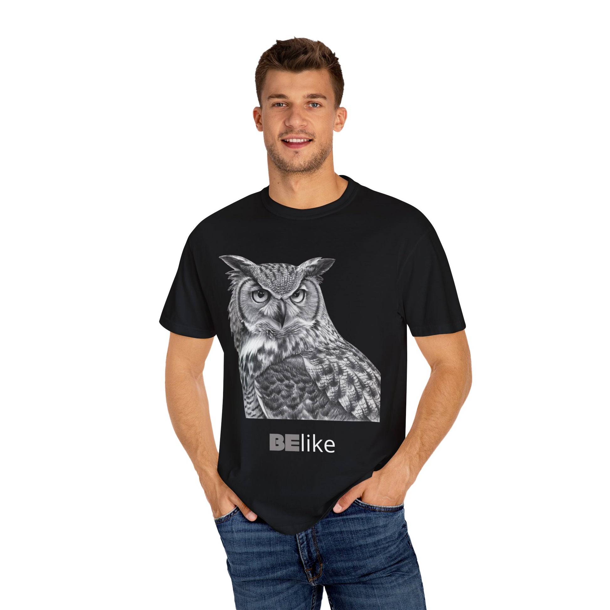 BElike the Owl black cotton shirt
