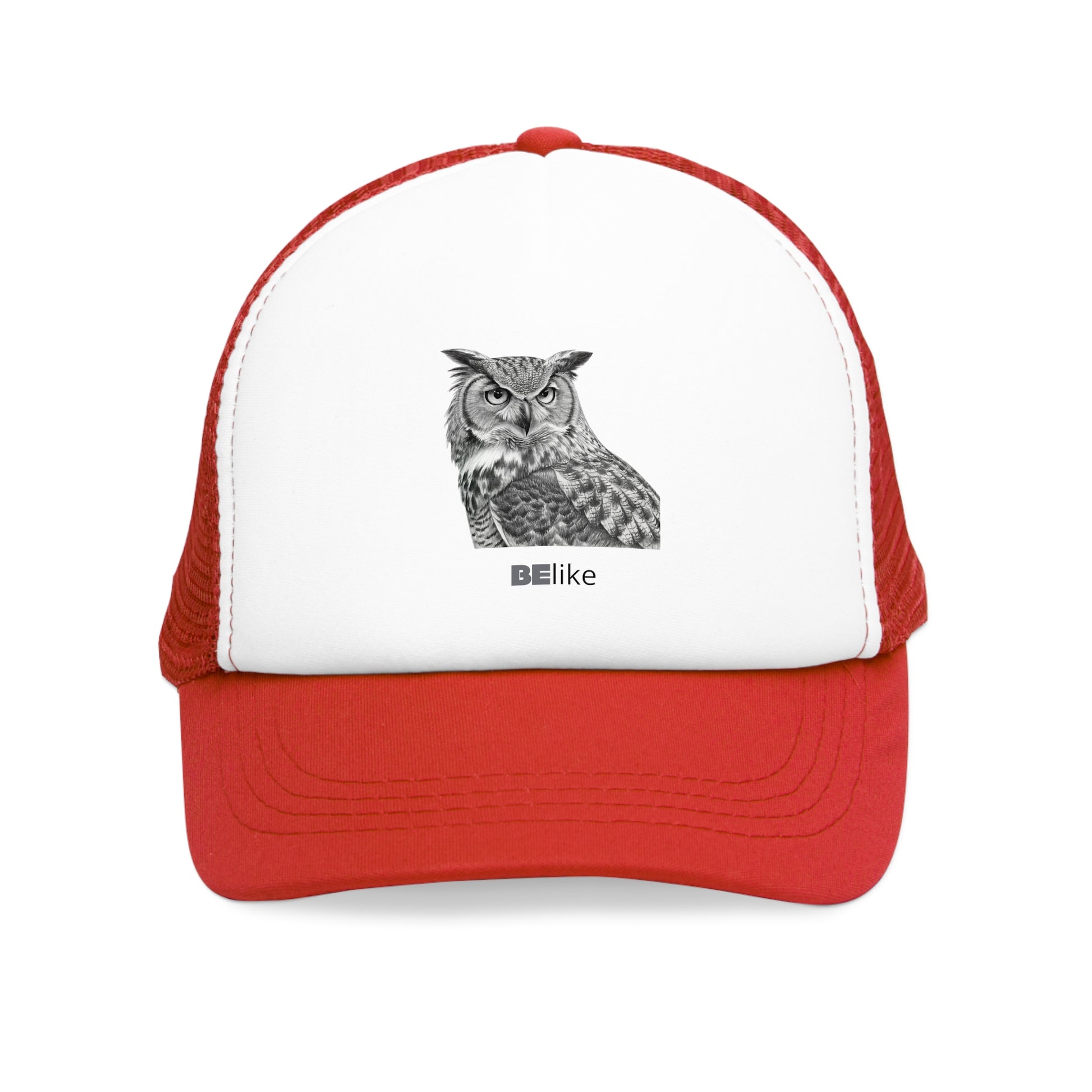BElike the Owl mesh cap with motivational message