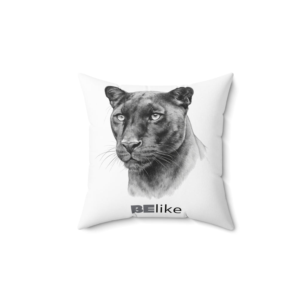 Black Panther throw pillow with quote and minimalist design