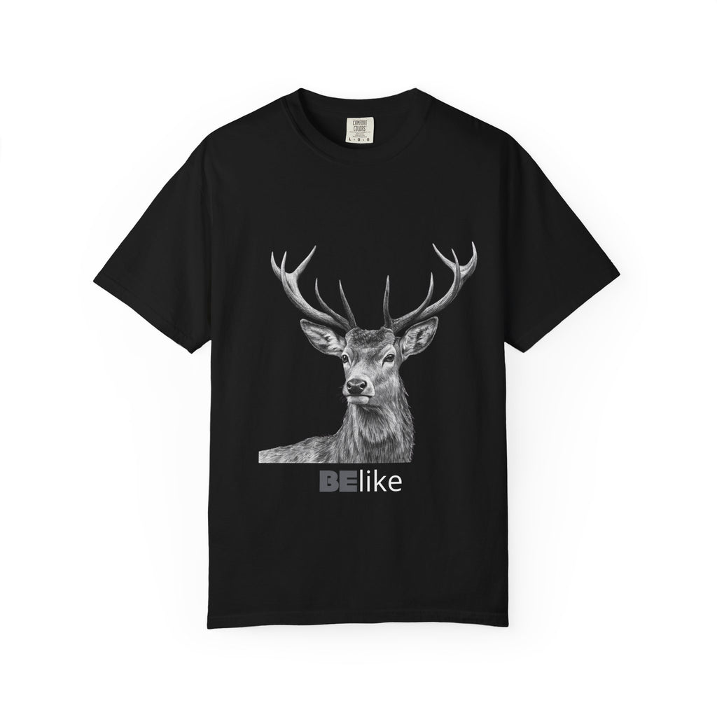 BElike the Deer Black Unisex T-Shirt with Inspirational Quote