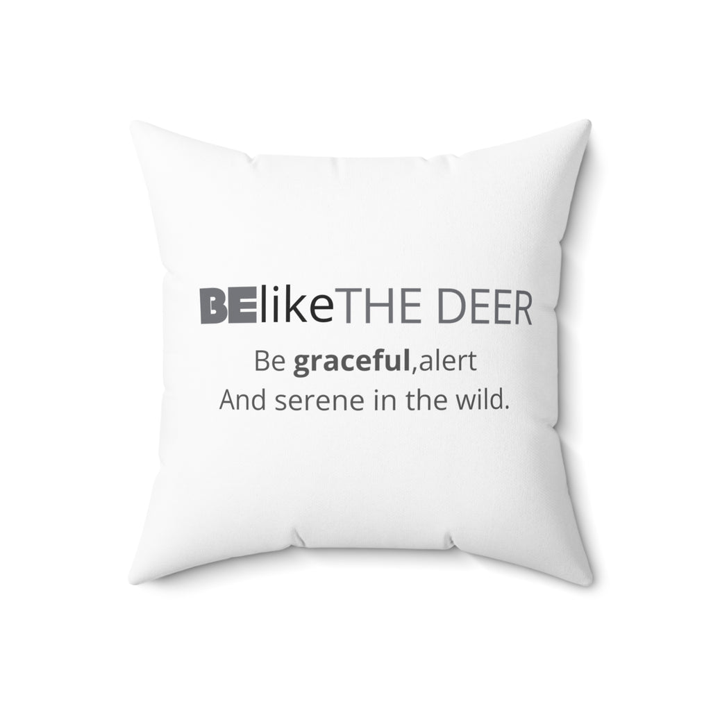 Inspirational Deer Home Décor Pillow for Mindful Living