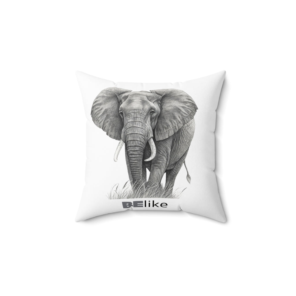 Elephant throw pillow with inspiring quote