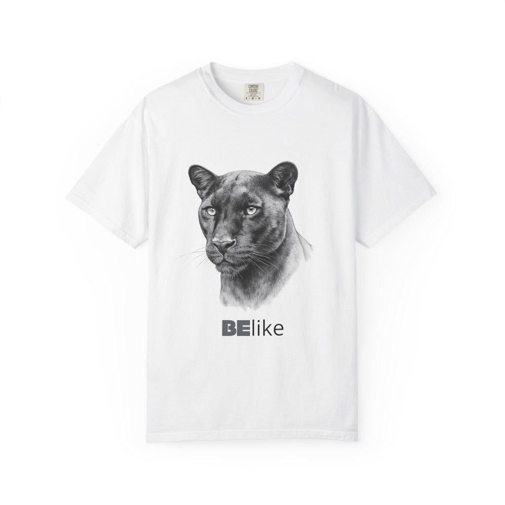 Garment-dyed black Panther quote t-shirt