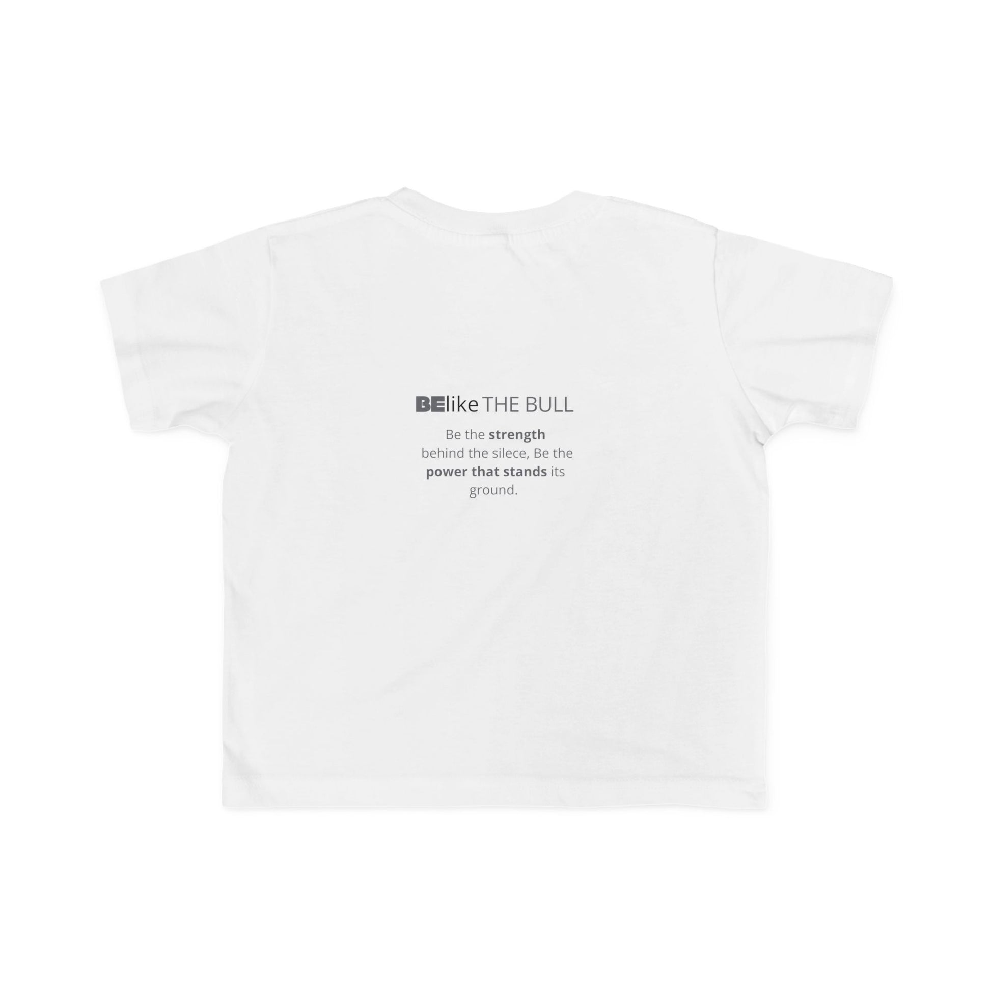 Inspirational toddler shirt with bull design