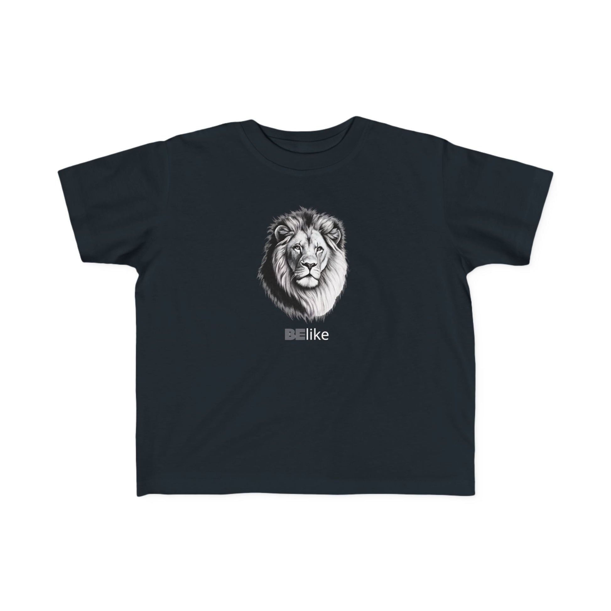 Minimalist lion illustration black toddler t-shirt