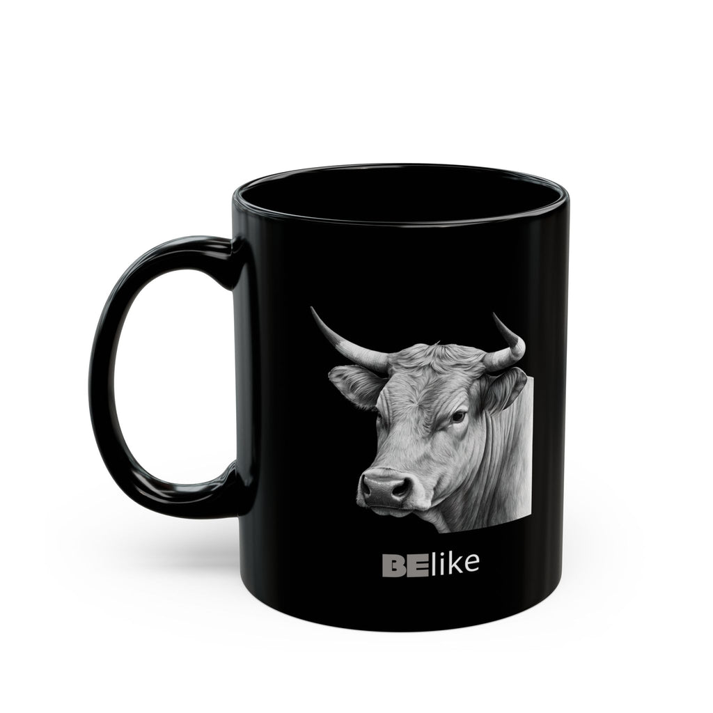 Minimalist bull artwork drinkware