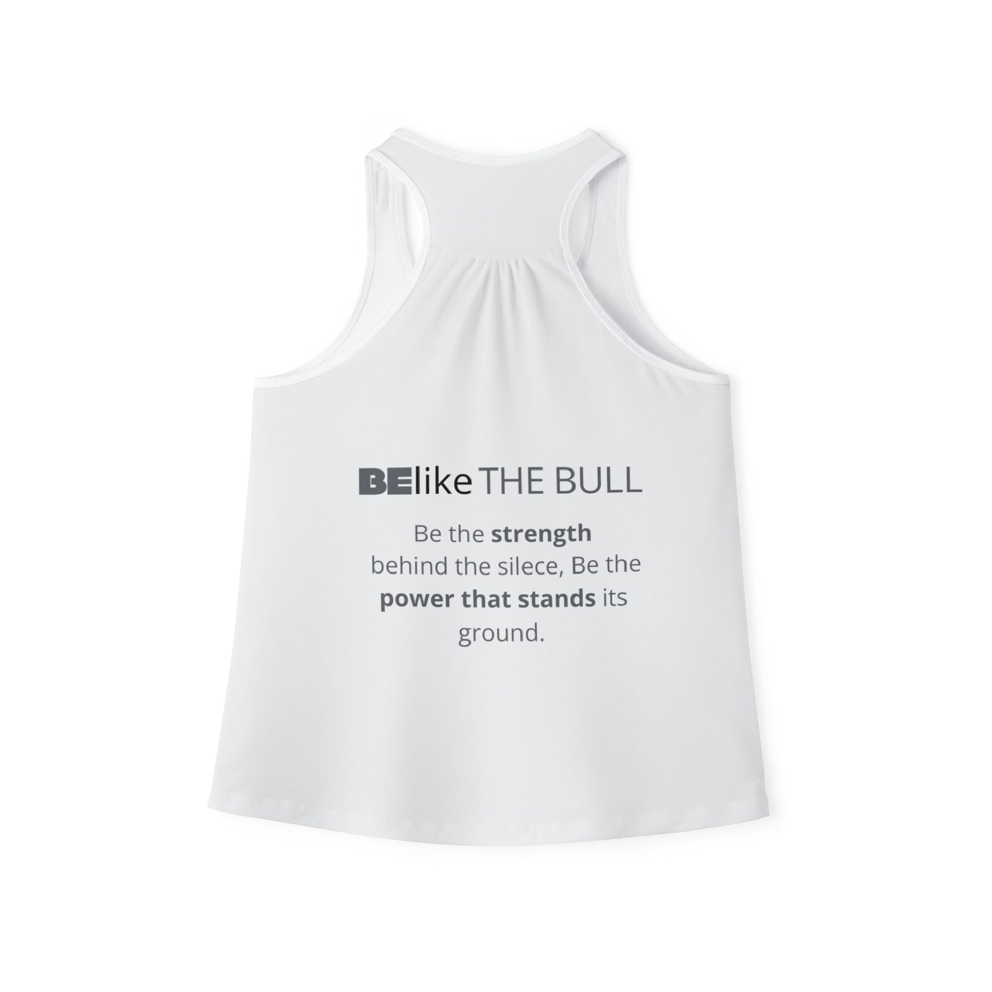 Minimalist bull quote tank top for women