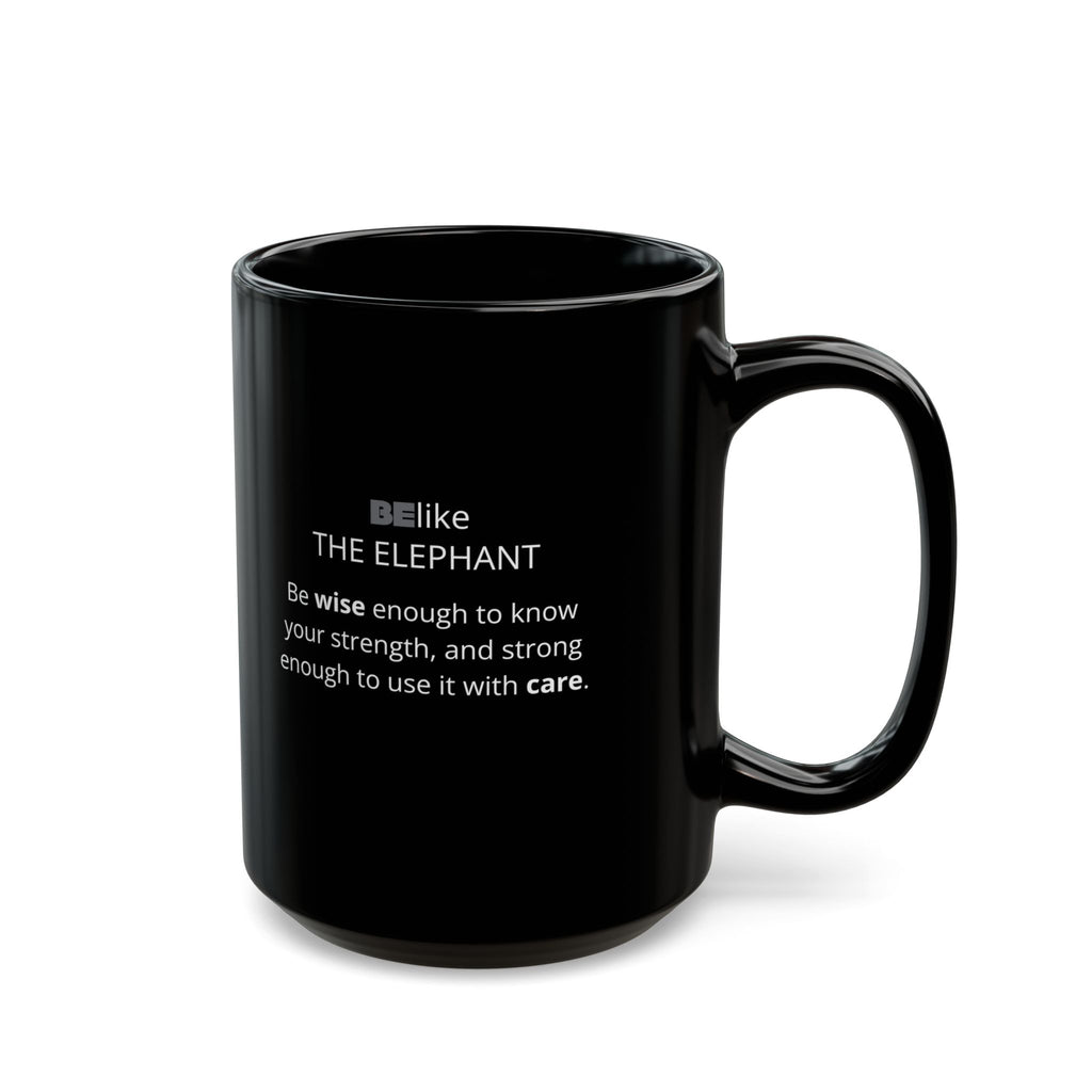Minimalist elephant mug with motivational message
