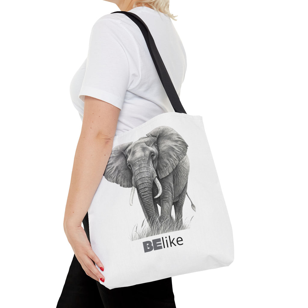 Minimalist elephant spirit animal tote bag