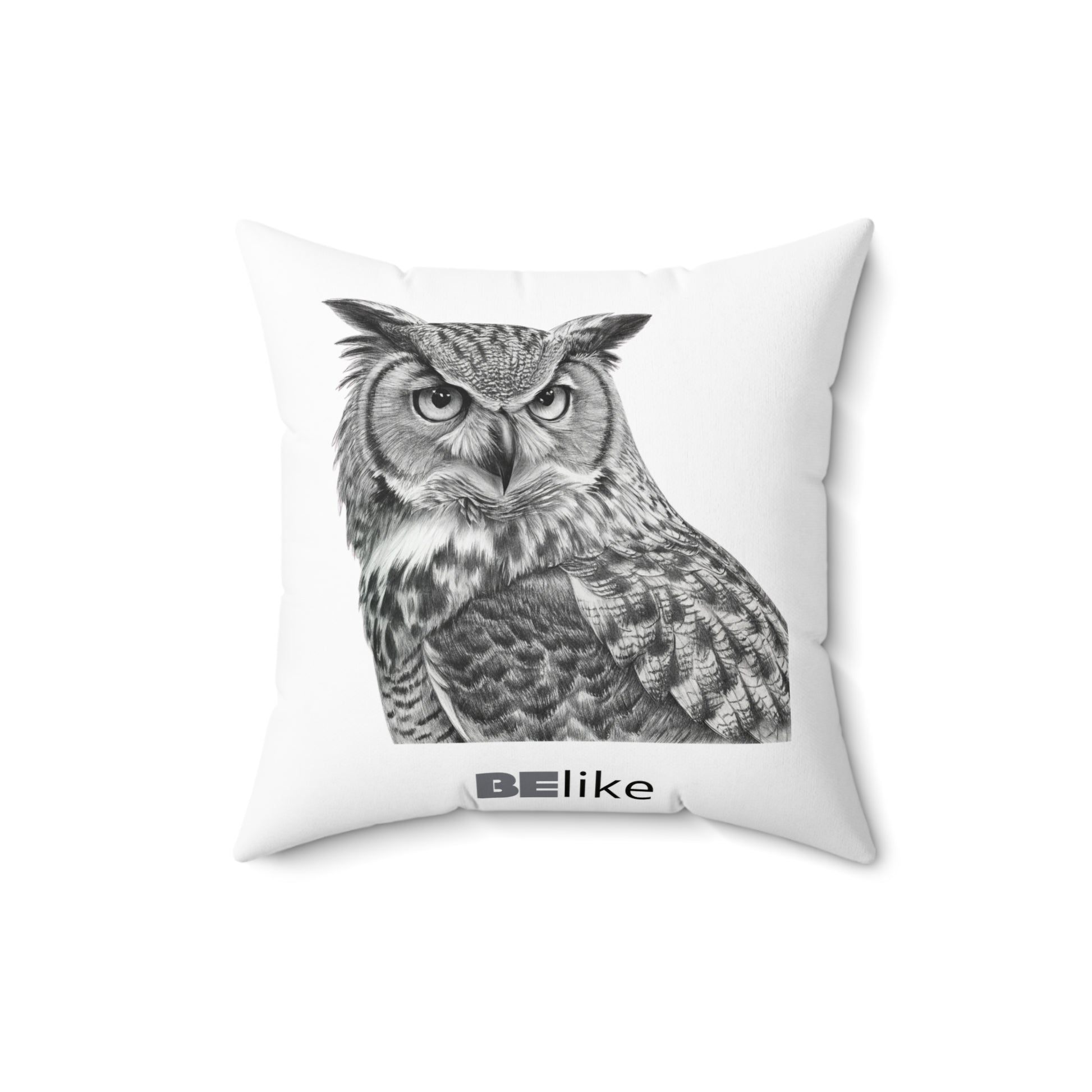 Minimalist owl home decor pillow