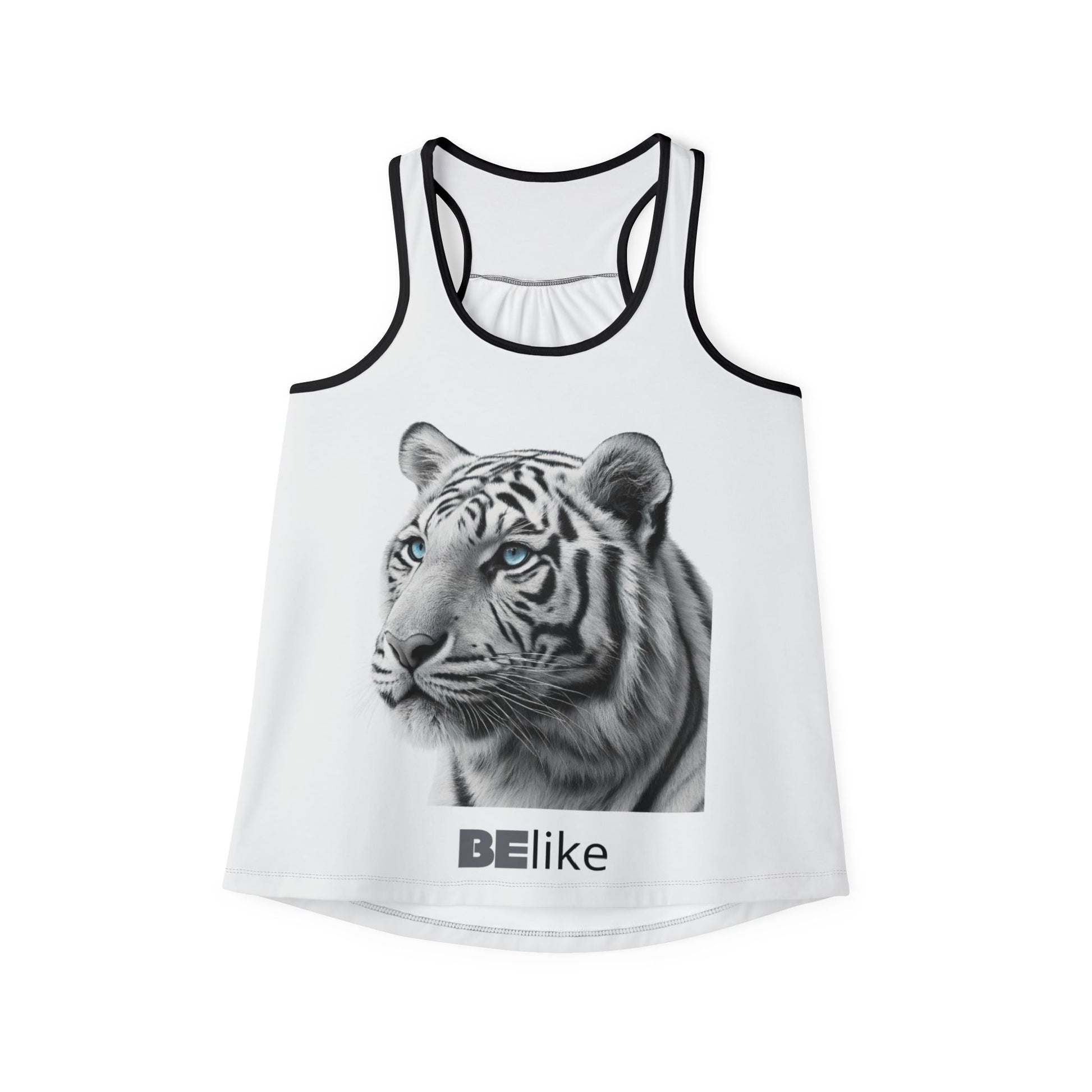 Minimalist white tiger women’s tank