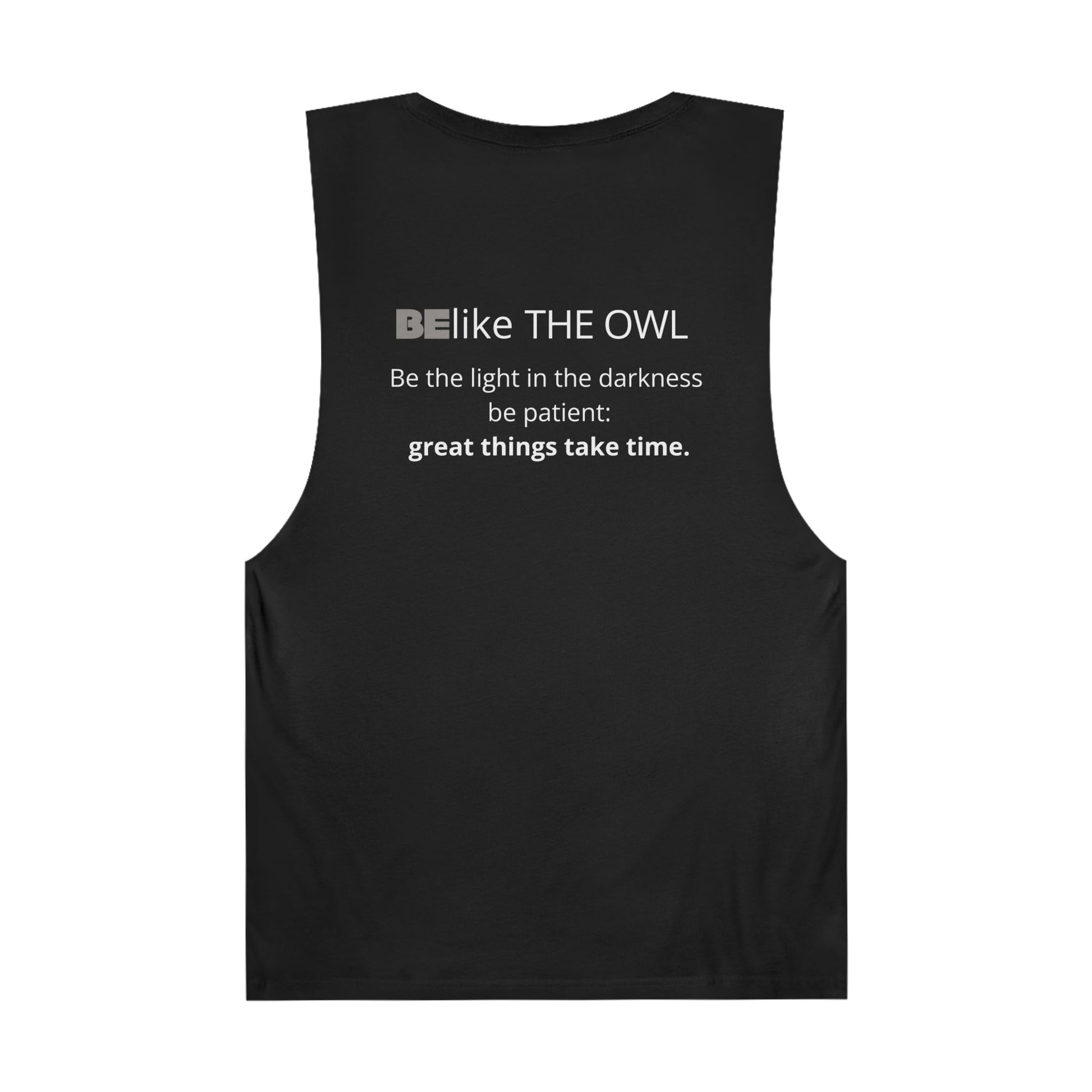 Motivational owl shirt for mindful lifestyle