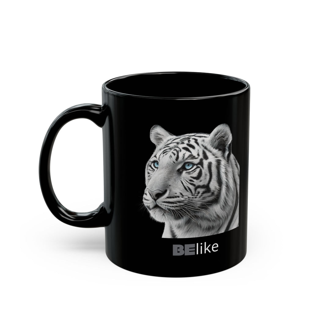 Motivational white tiger spirit animal mug