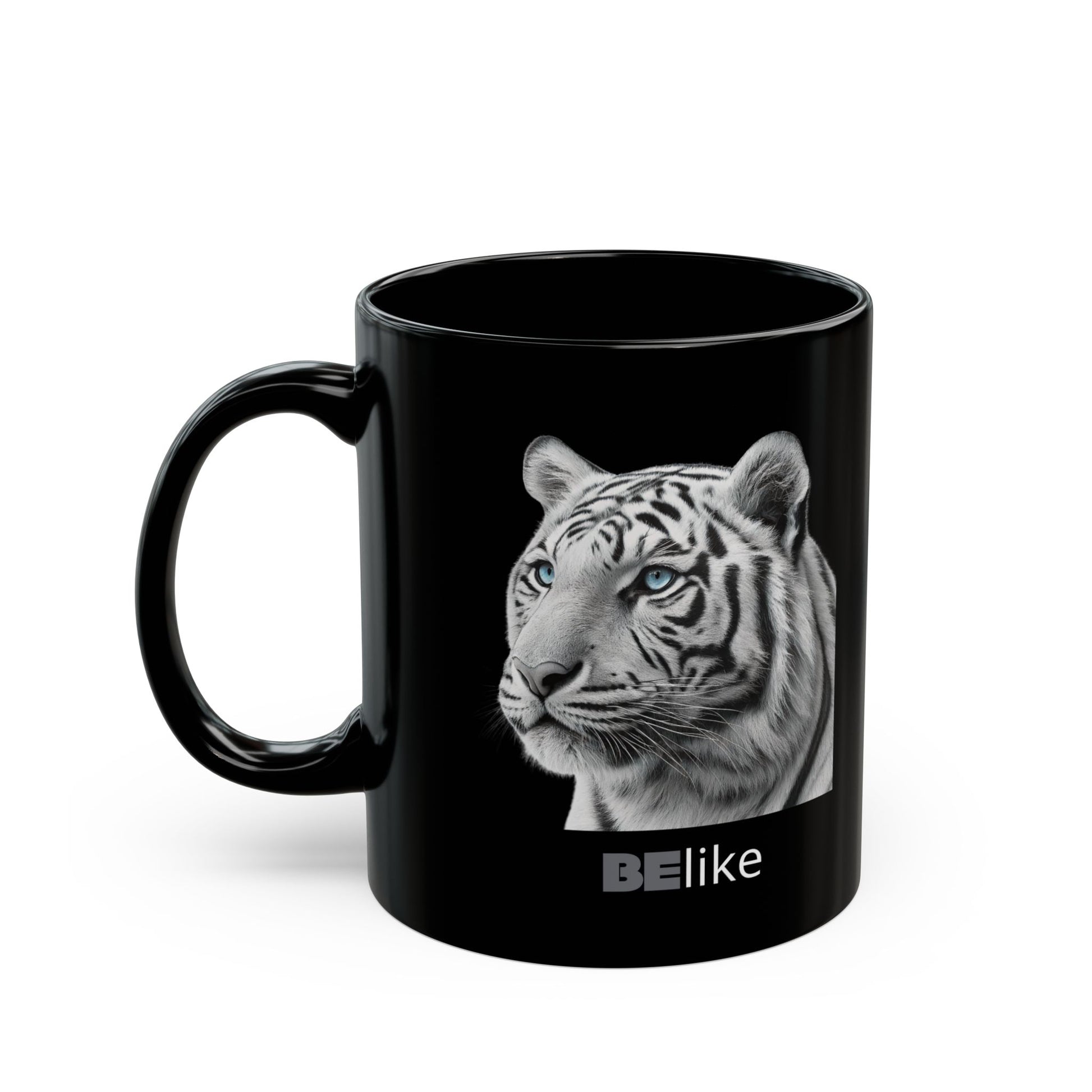 Motivational white tiger spirit animal mug