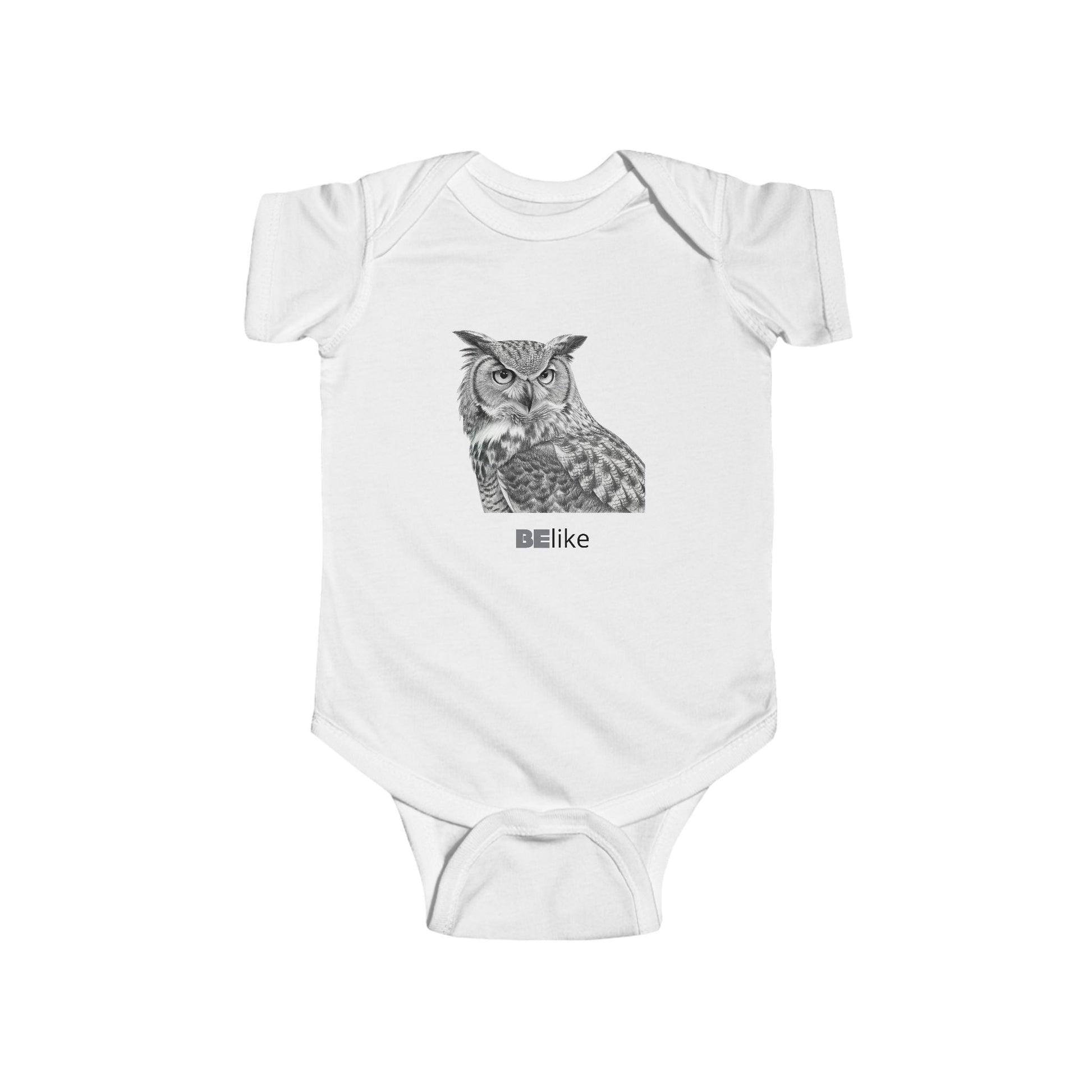 Owl infant bodysuit with inspirational quote