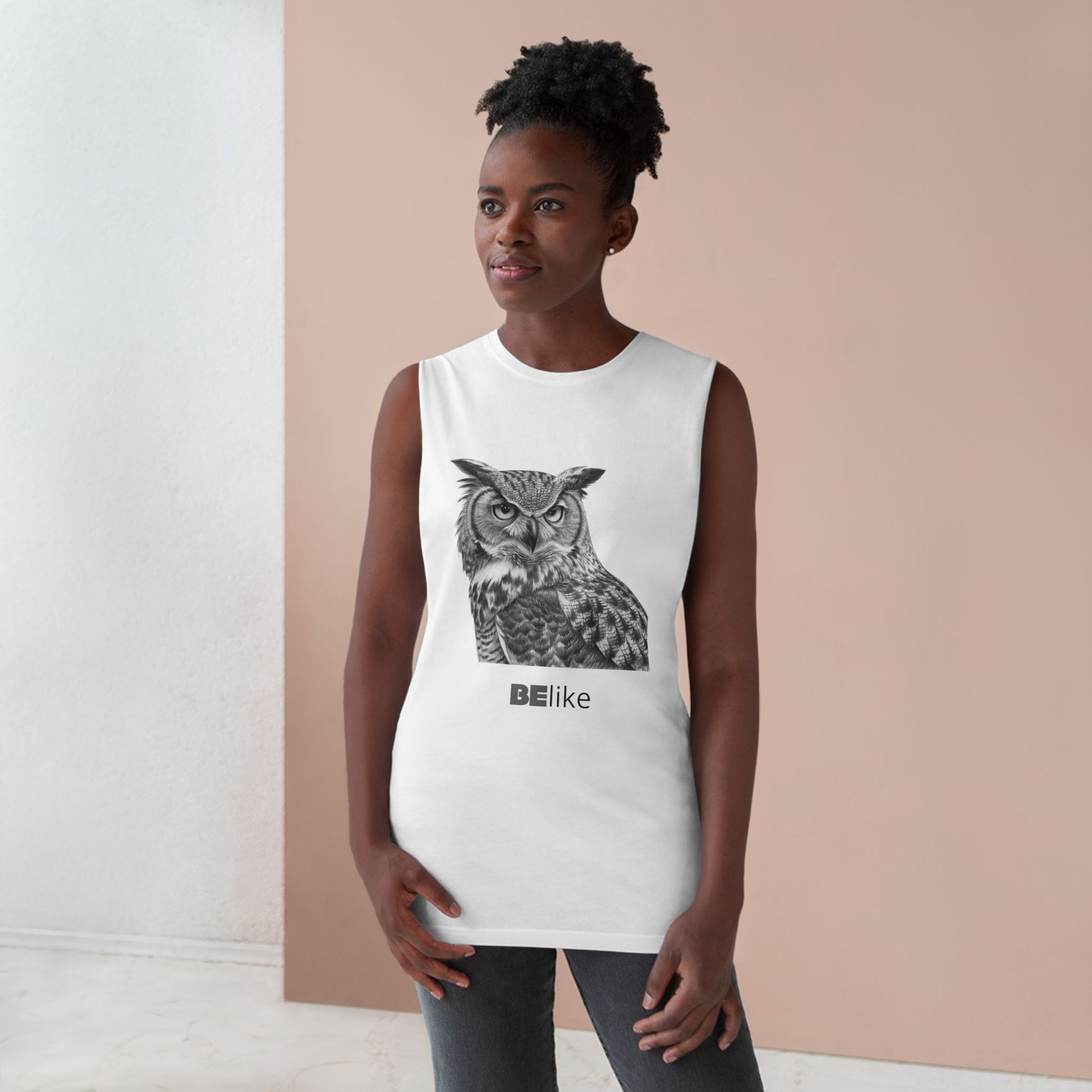 Owl quote tank top for light and patience