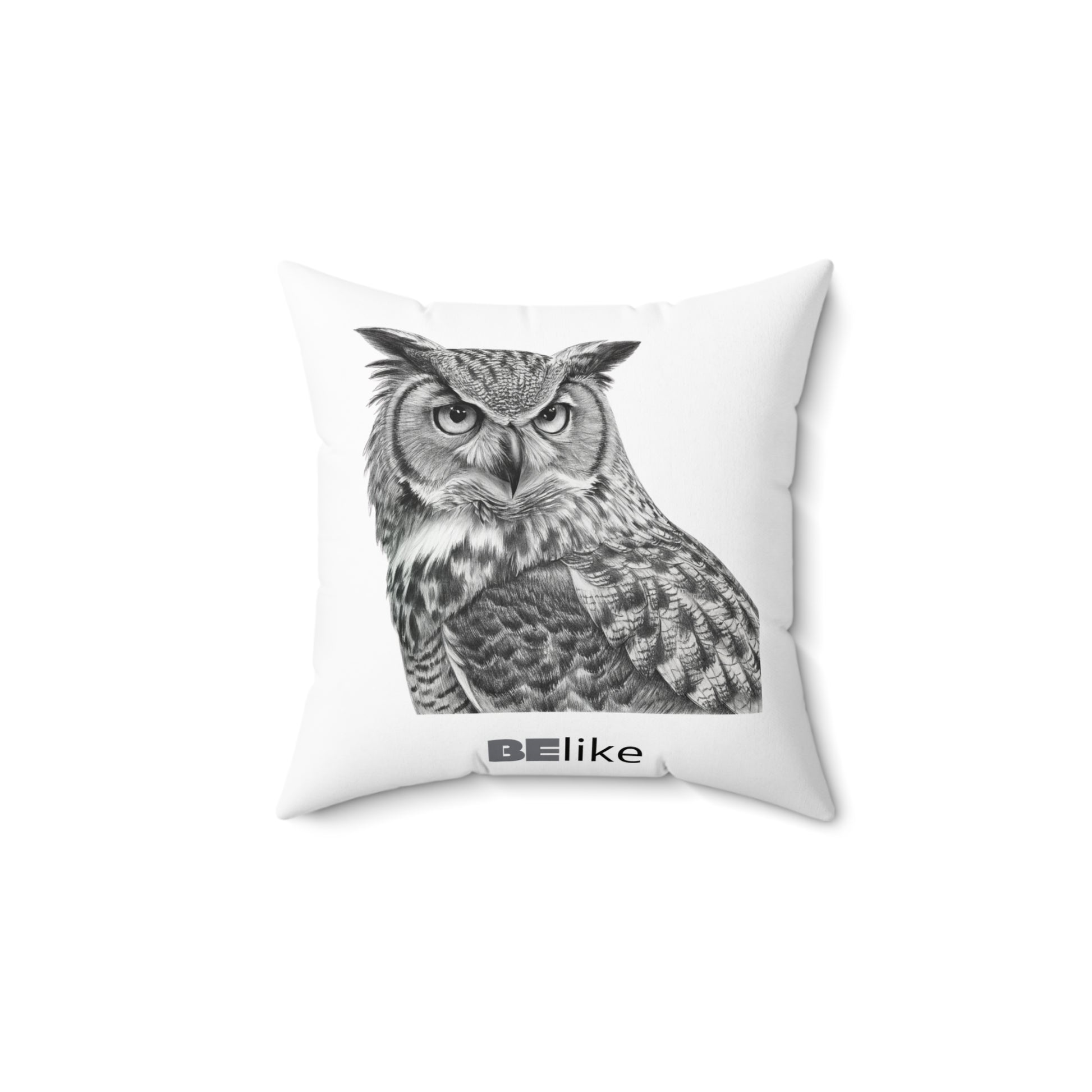 Owl spirit animal throw pillow with inspirational quote