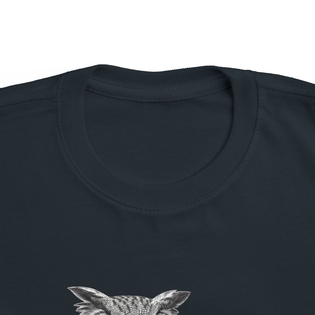 Owl toddler tee with patience and wisdom quote