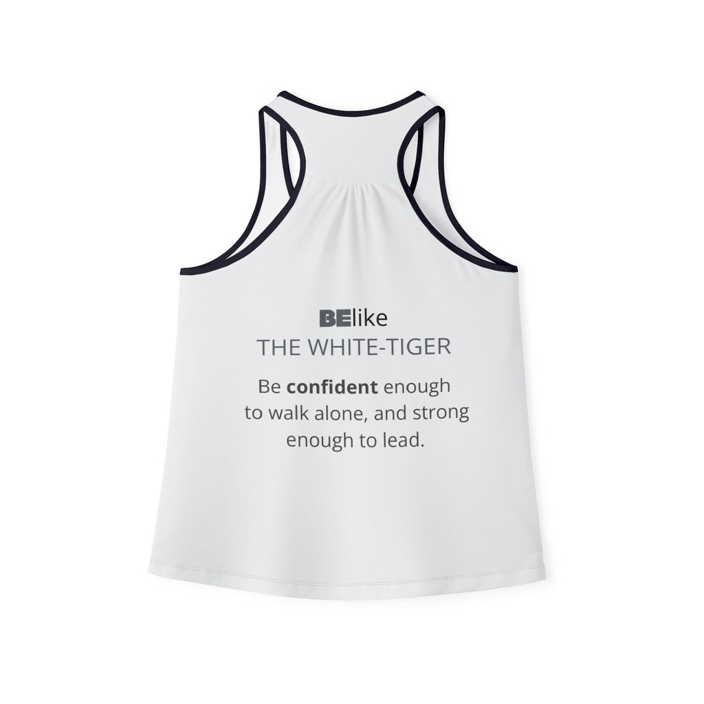 Spirit animal women’s shirt with white tiger design