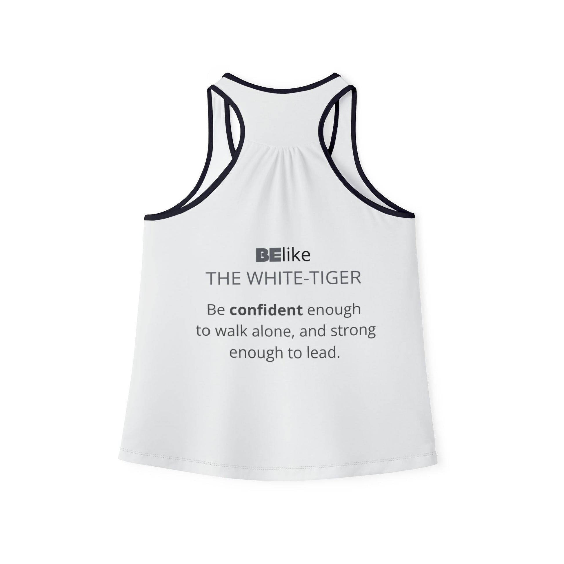 Spirit animal women’s shirt with white tiger design