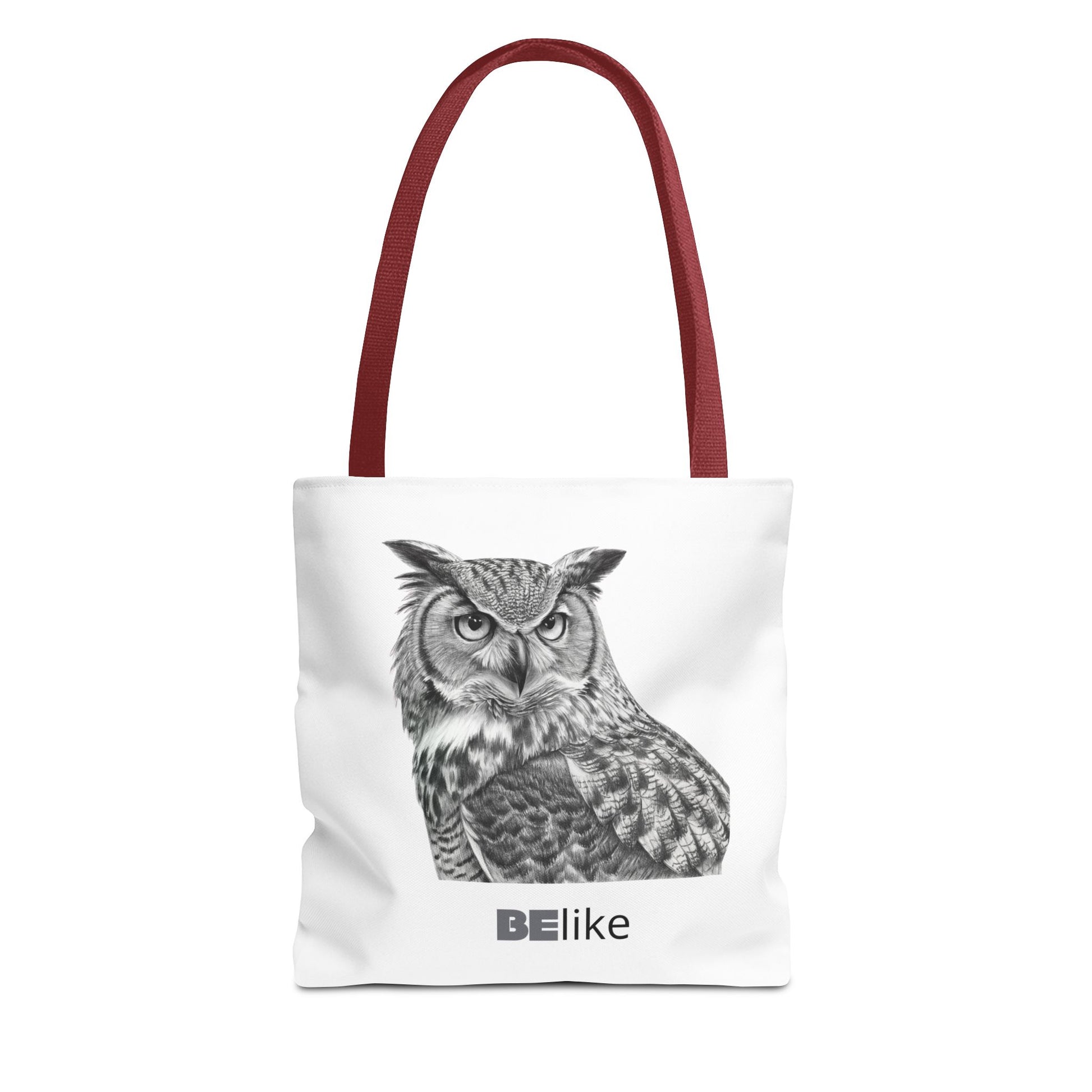 Stylish canvas tote with owl symbolism