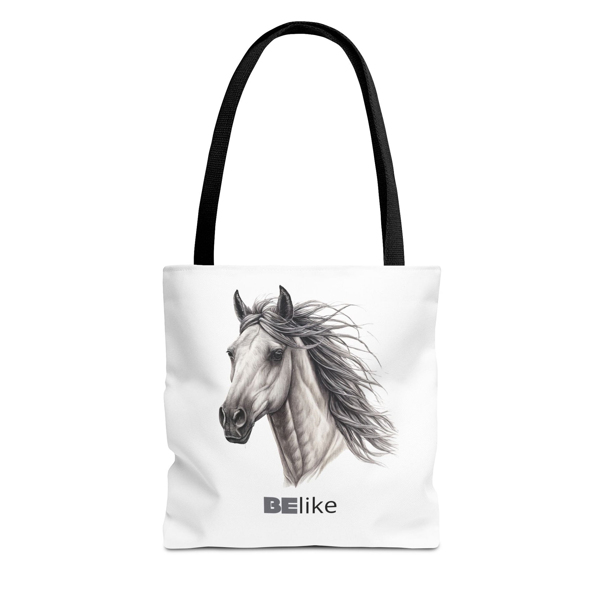 BElike the Horse tote bag with minimalist horse design