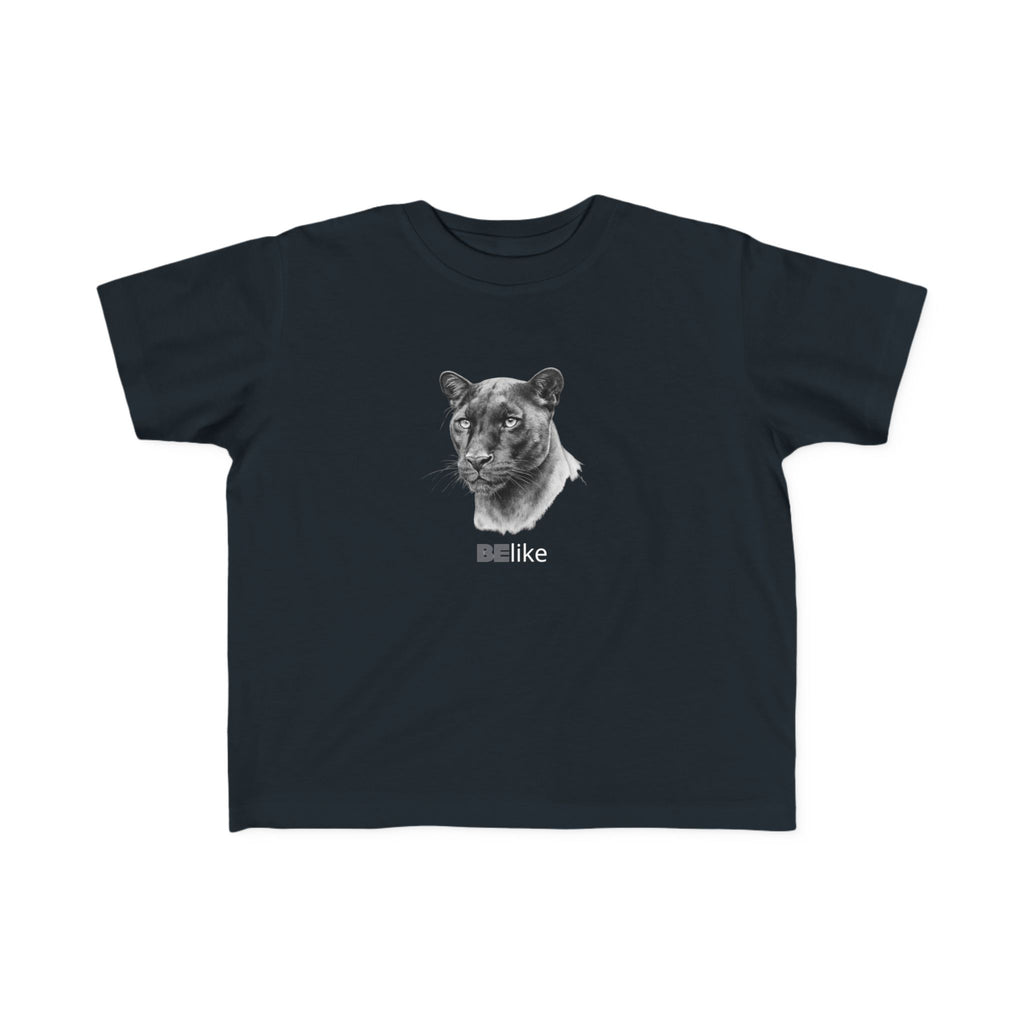 Toddler black t-shirt with Black Panther spirit design