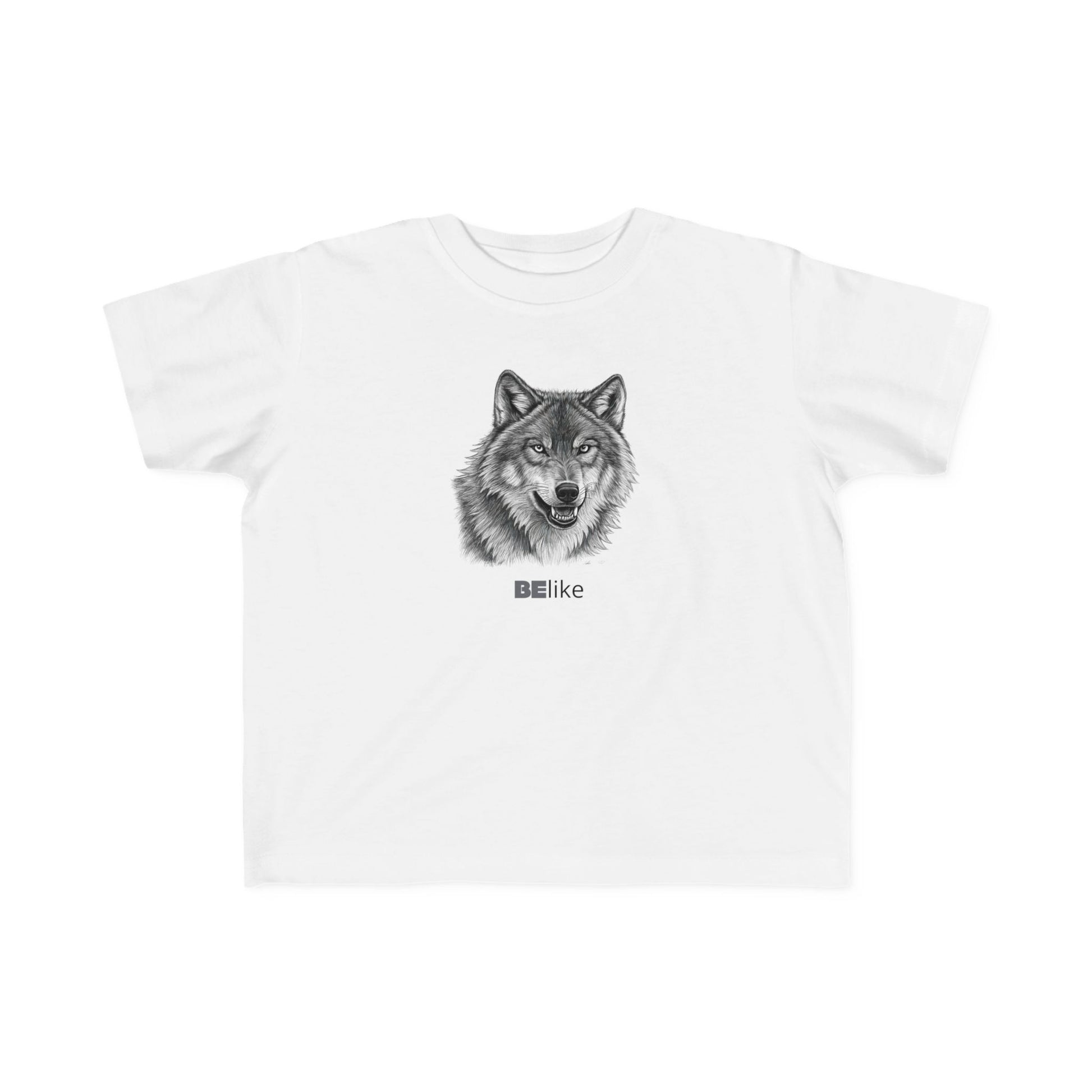 Toddler’s Minimalist Wolf White T-shirt – BElike.store