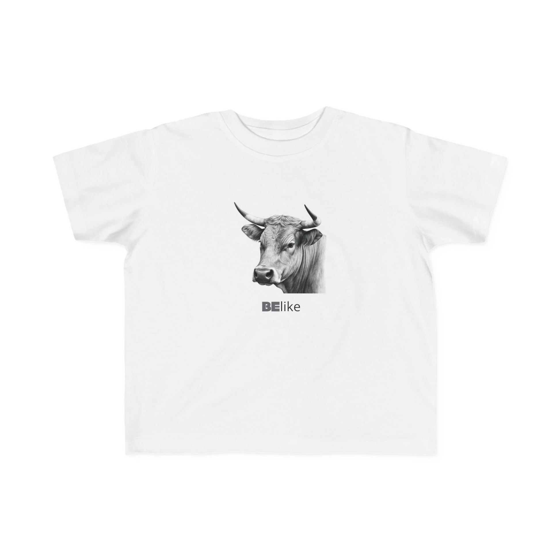 Toddler white bull t-shirt with motivational quote