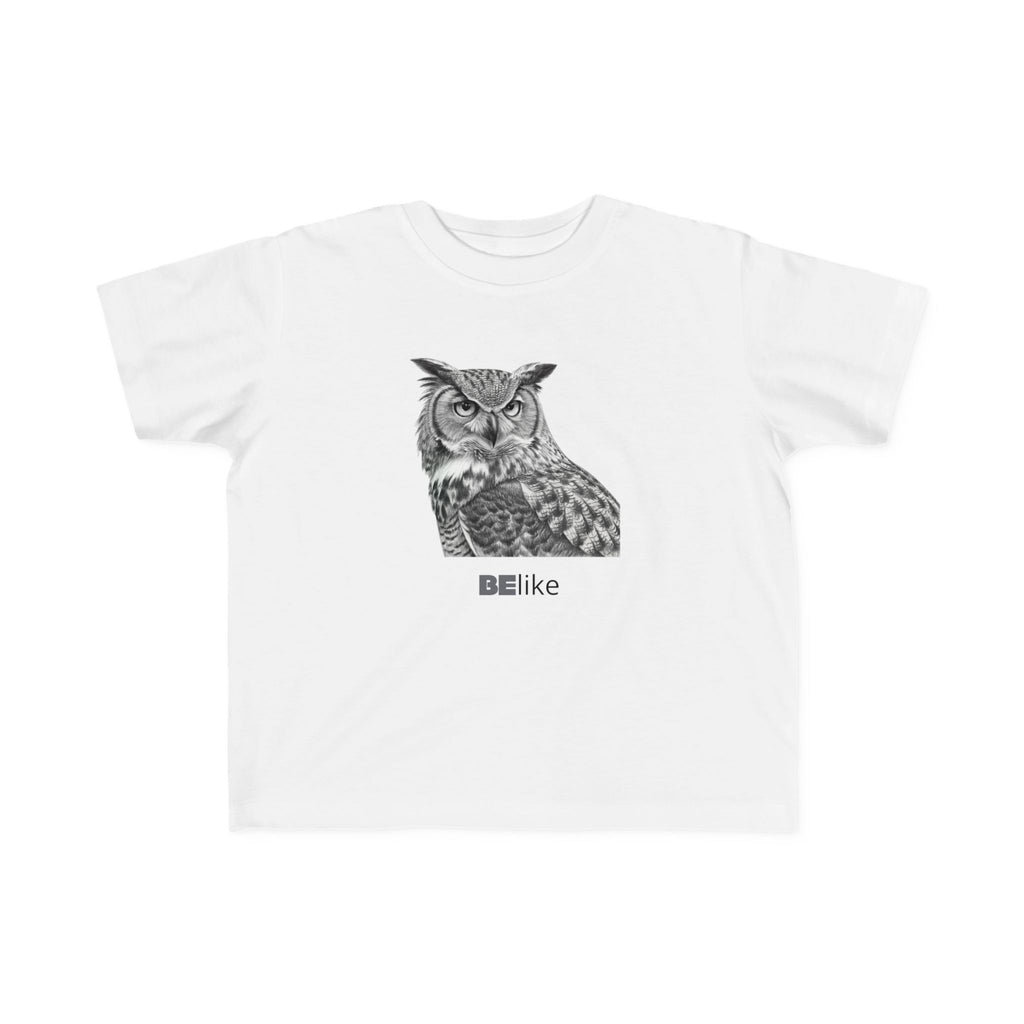 Toddler white owl t-shirt with quote