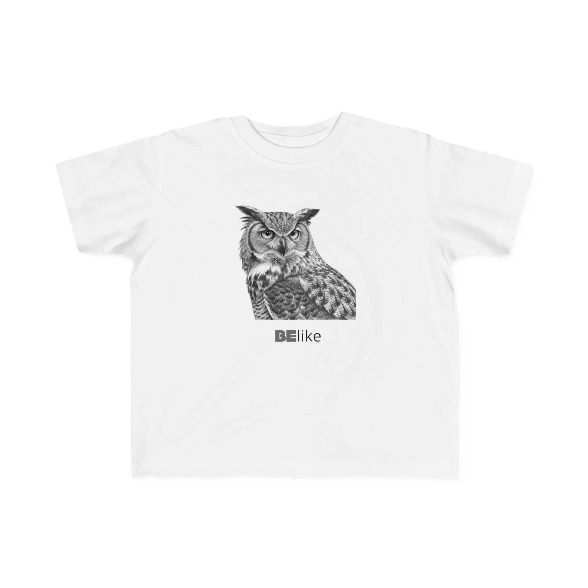 Toddler white owl t-shirt with quote