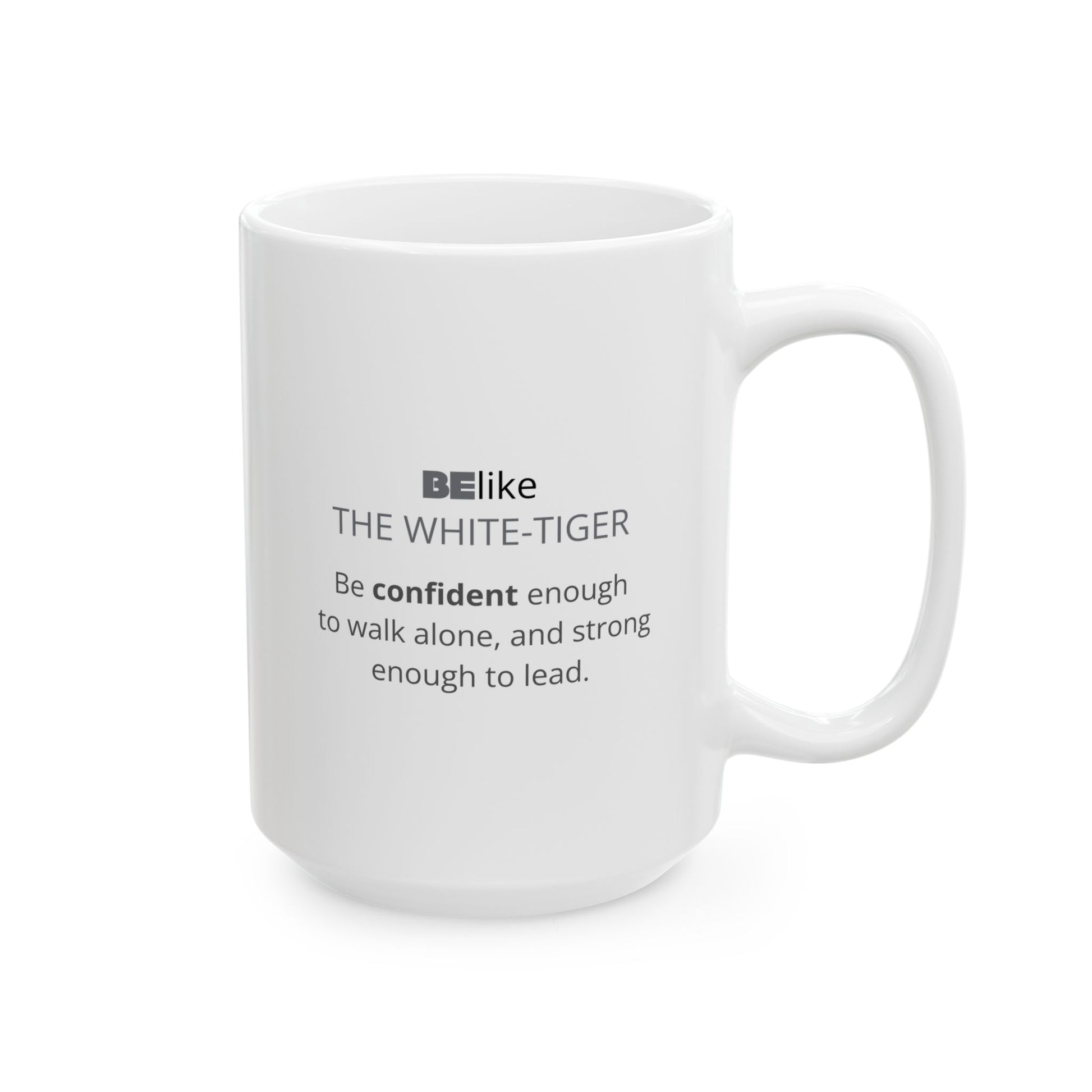 White tiger gift mug for confident souls