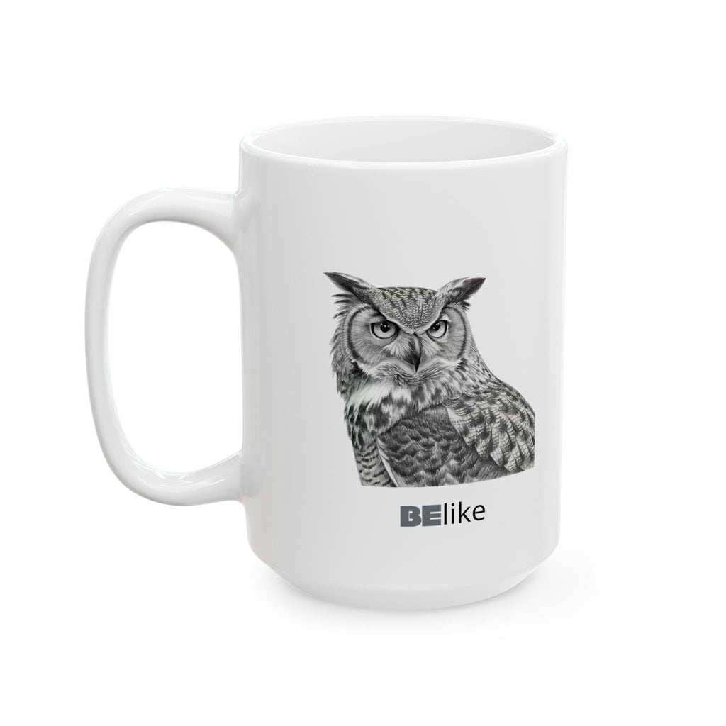 Wisdom and patience mug with owl spirit animal