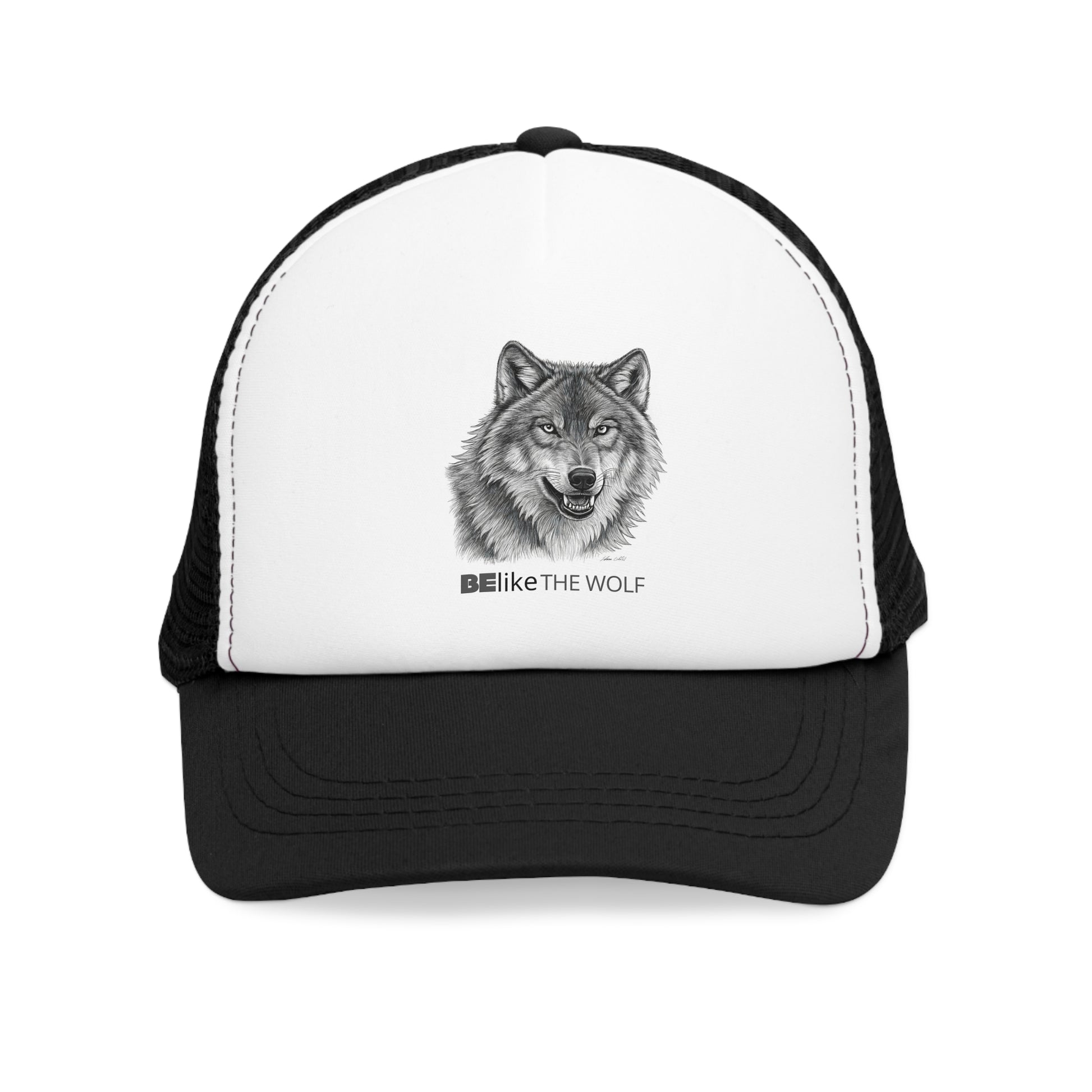 Minimalist Black Wolf Trucker Cap – BElike.store