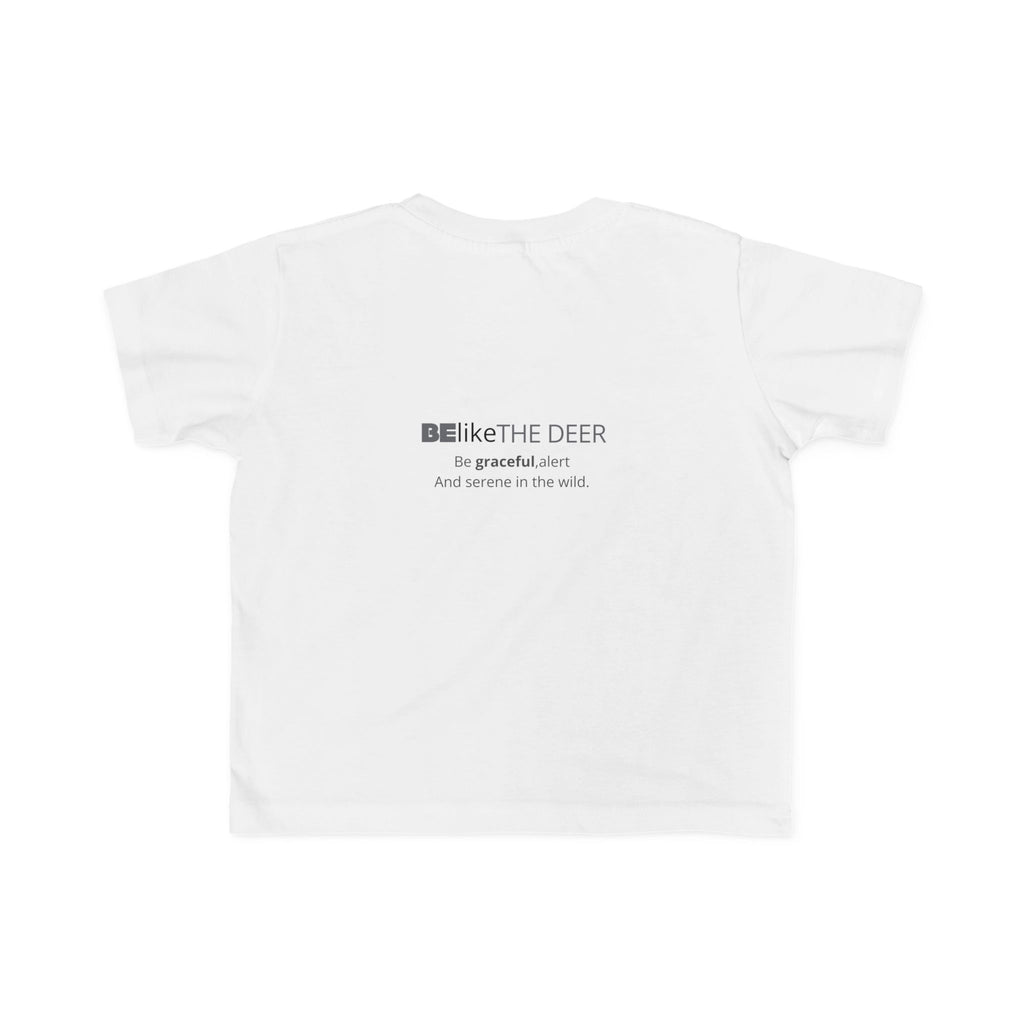 BElike the Deer Toddler White T-Shirt with Inspirational Quote