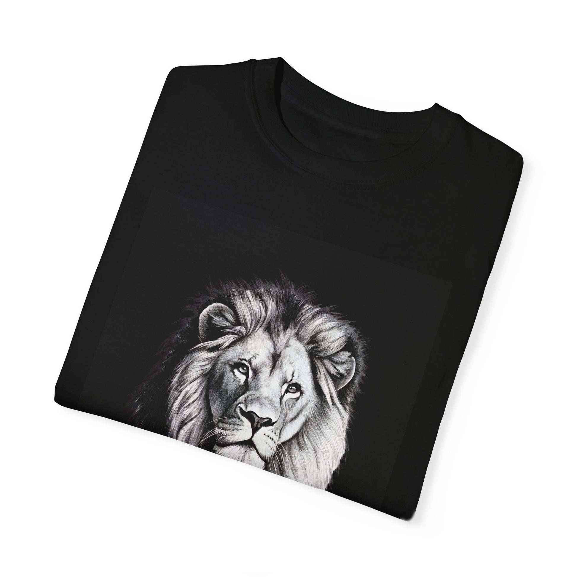 e like the Lion black cotton t-shirt gift for animal lovers